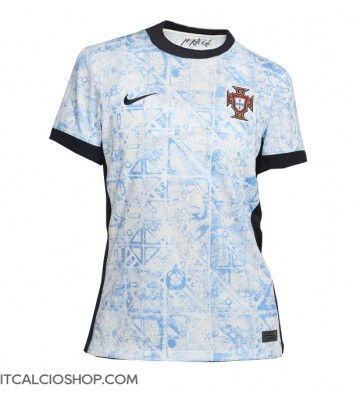 Portogallo Seconda Maglia Femmina Europei 2024 Manica Corta